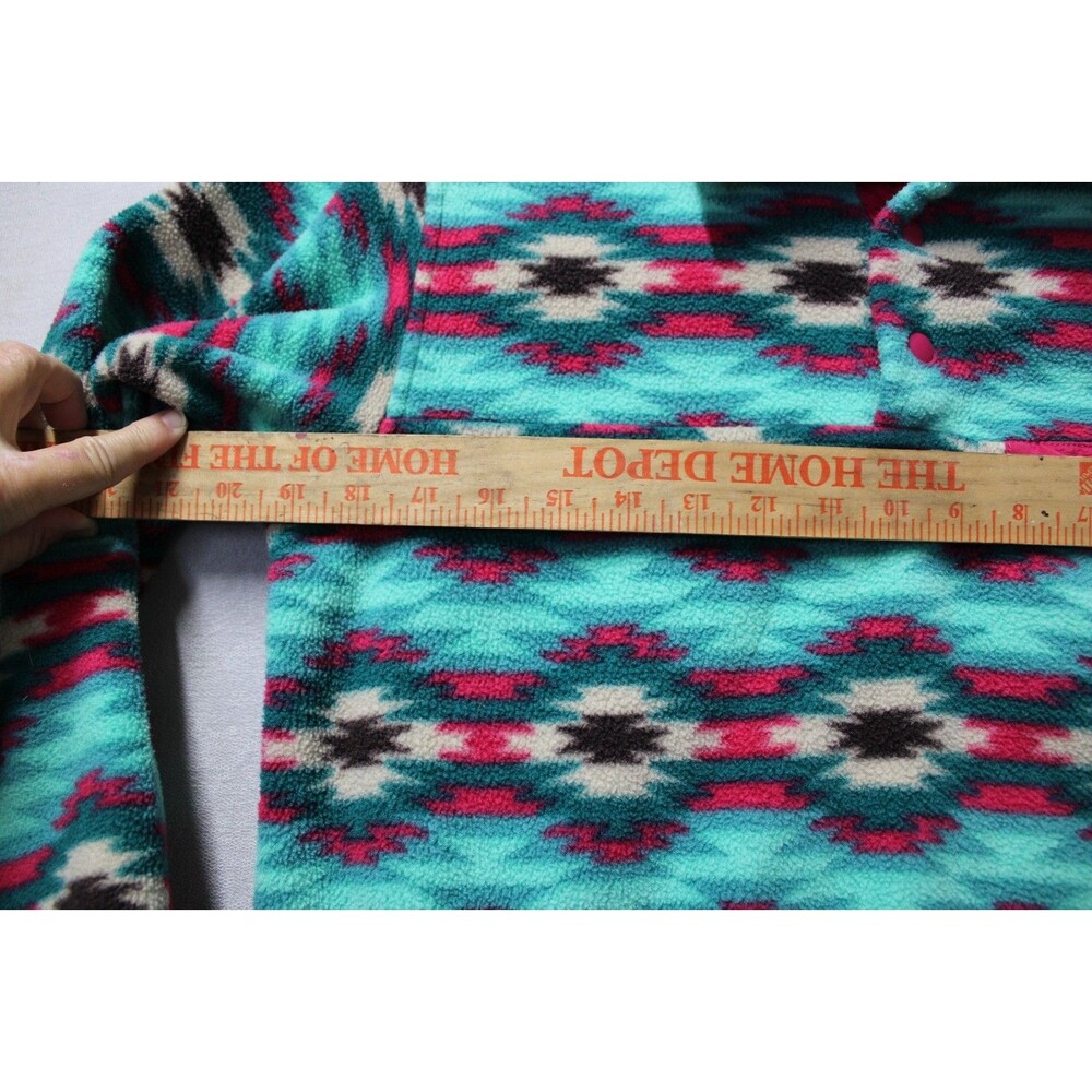 Patagonia Synchilla womens Aztec turquoise/pink fleece pullover M - Picture 9 of 10